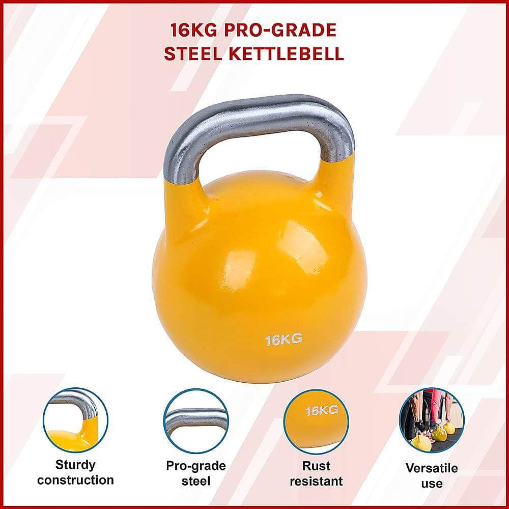 16Kg Pro-Grade Steel Kettlebell