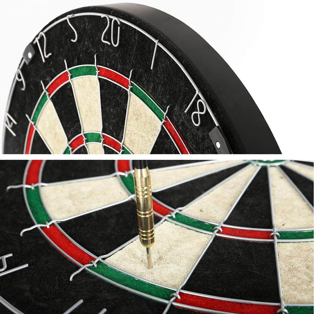 18" Dartboard Dart Board With Steel Darts Competition Party Game