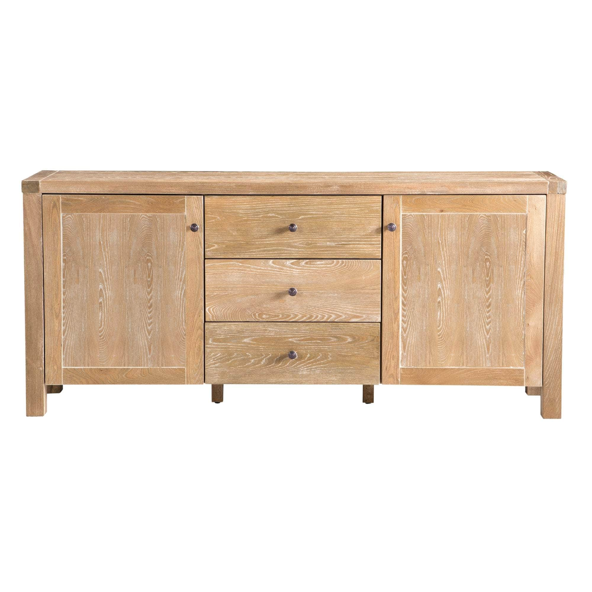 180Cm Buffet Table Cabinet Timber Wood 3 Drawer 2 Door Natural