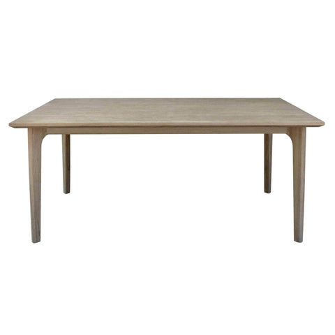 180Cm Dining Table Solid Acacia Timber Wood Brushed Smoke