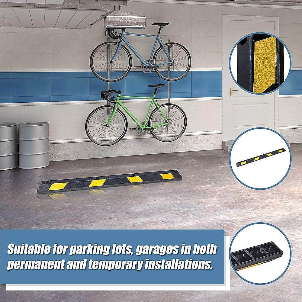 180Cm Heavy Duty Rubber Curb Parking Guide With Reflective Yellow