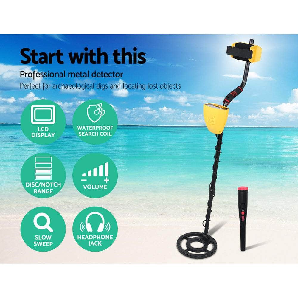 180Mm Deep Waterproof Pinpointer Metal Detector Yellow