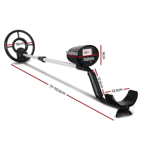 180Mm Deep Waterproof Treasure Hunter Metal Detector Black