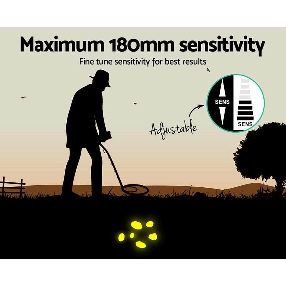 180Mm Deep Waterproof Treasure Hunter Metal Detector Yellow