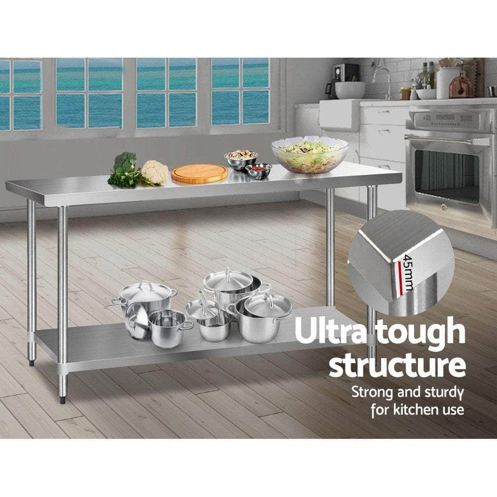 1829X610Mm Stainless Steel Kitchen Bench