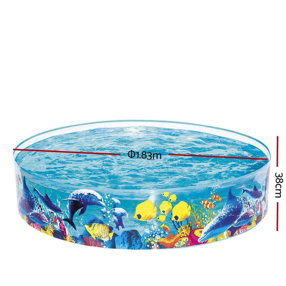 183X38Cm Round Above Ground Rigid Swimming Pool Undersea 946L