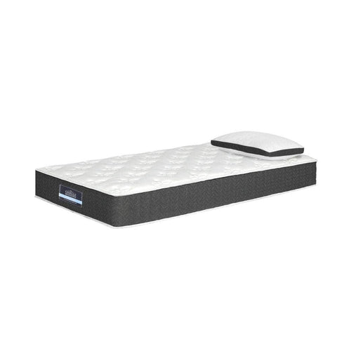 18cm Mattress Medium Soft w/Pillows Single