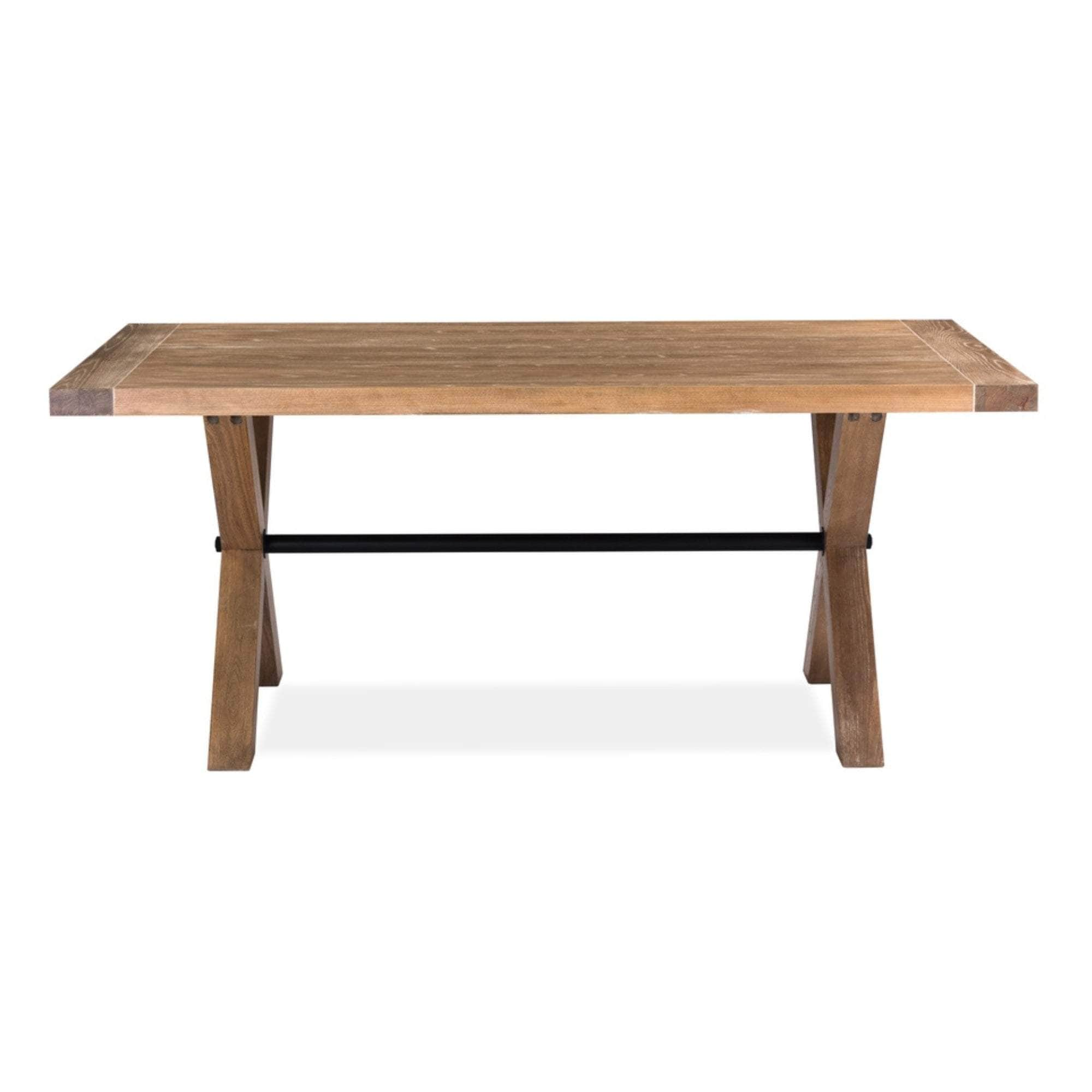 190Cm Dining Table Timber Wood Natural