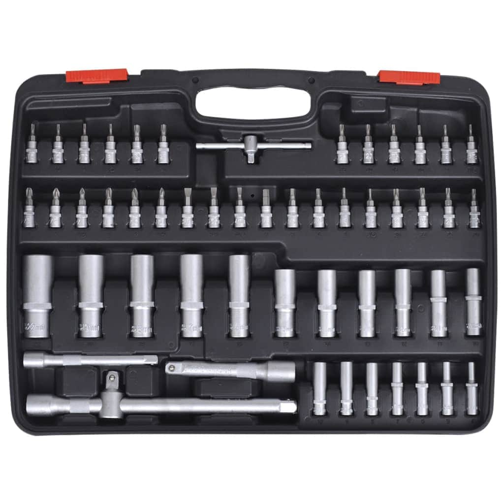 193pcs 1/4" & 3/8" & 1/2" Drive Socket Bit Set w/ Ratchet Tool Set