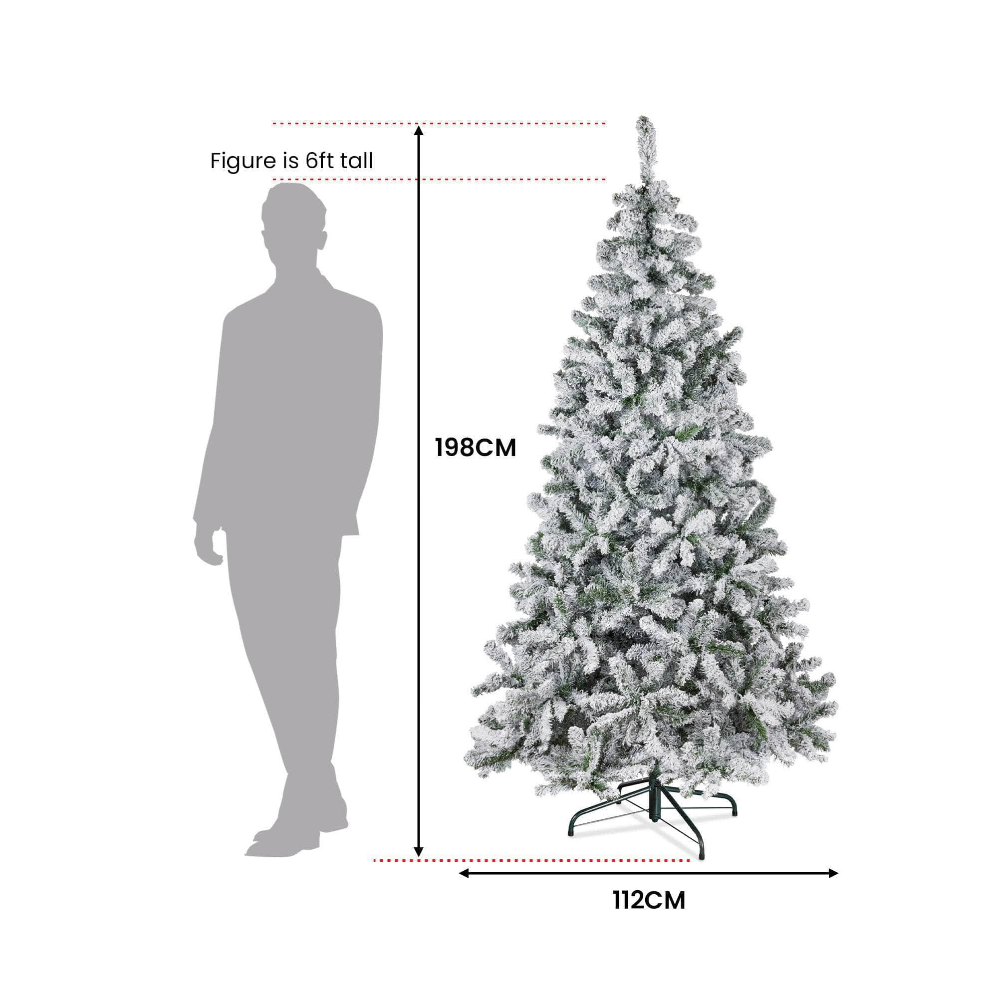 198cm feet Artifificial Christmas Tree - Snowy Emperor