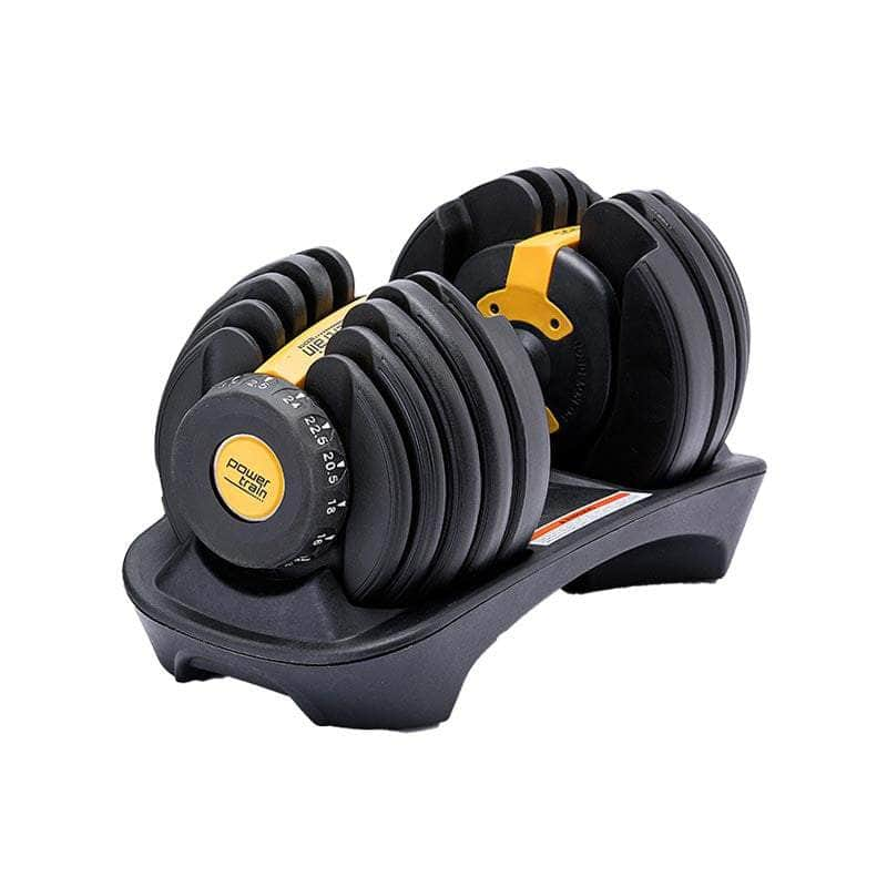 1x 24kg Adjustable Dumbbell Red/Blue/Yellow