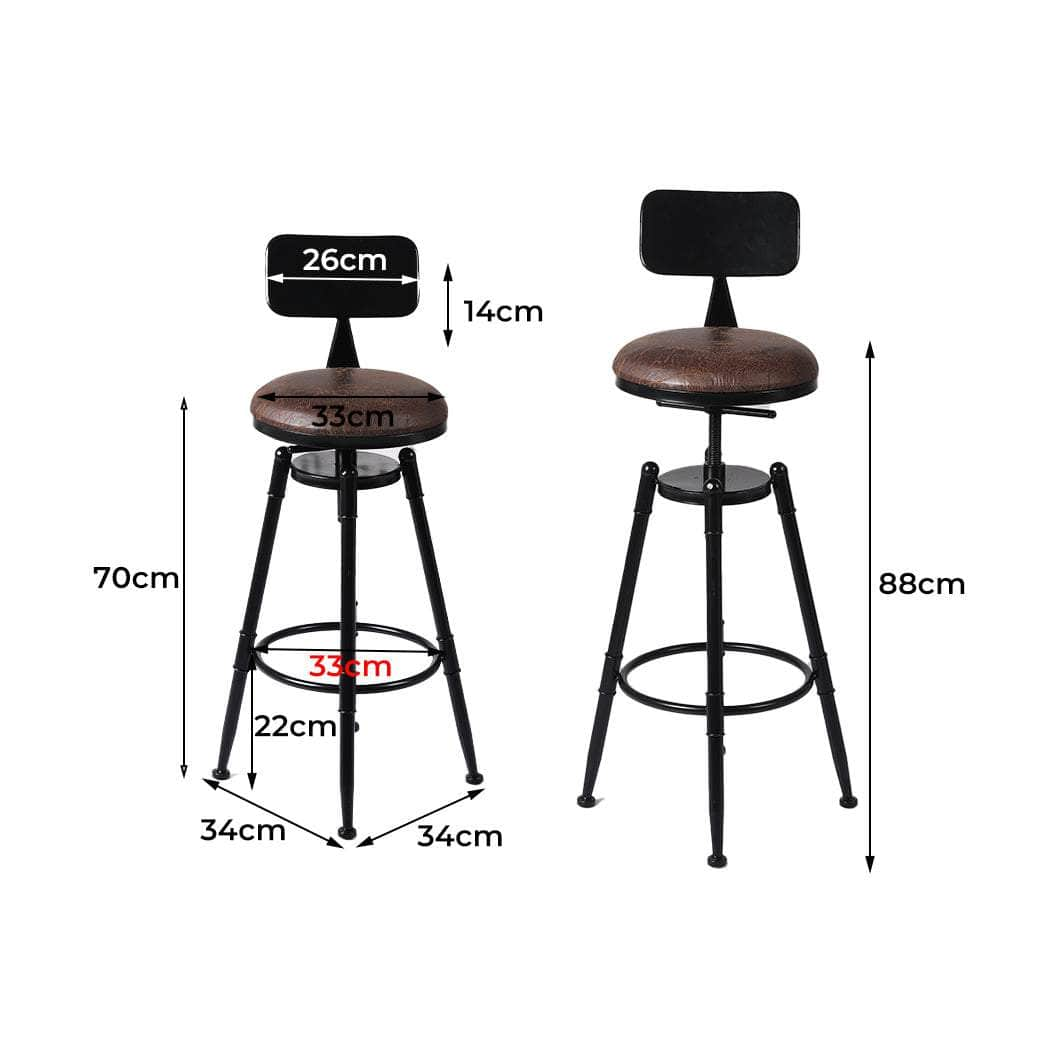 1x Industrial Bar Stools Kitchen