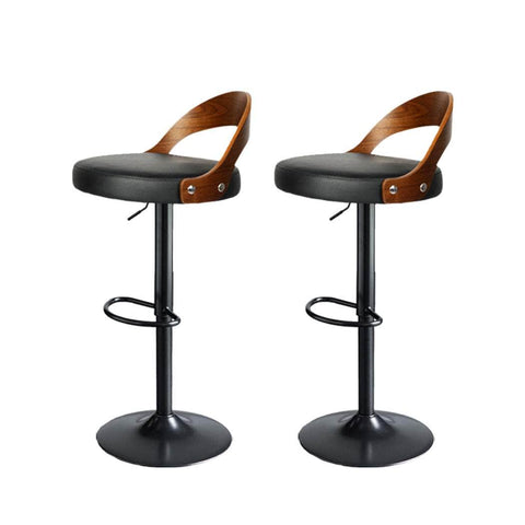 1x Kitchen Bar Stools Gas Lift Black