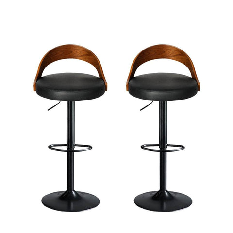 1x Kitchen Bar Stools Gas Lift Black