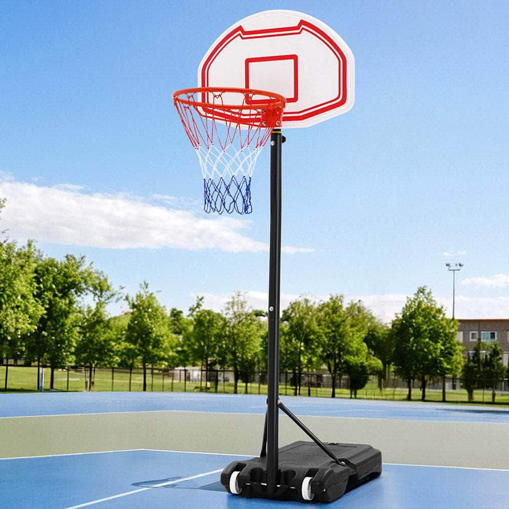 2.1M Basketball Hoop Stand System Adjustable Portable Pro Kids White