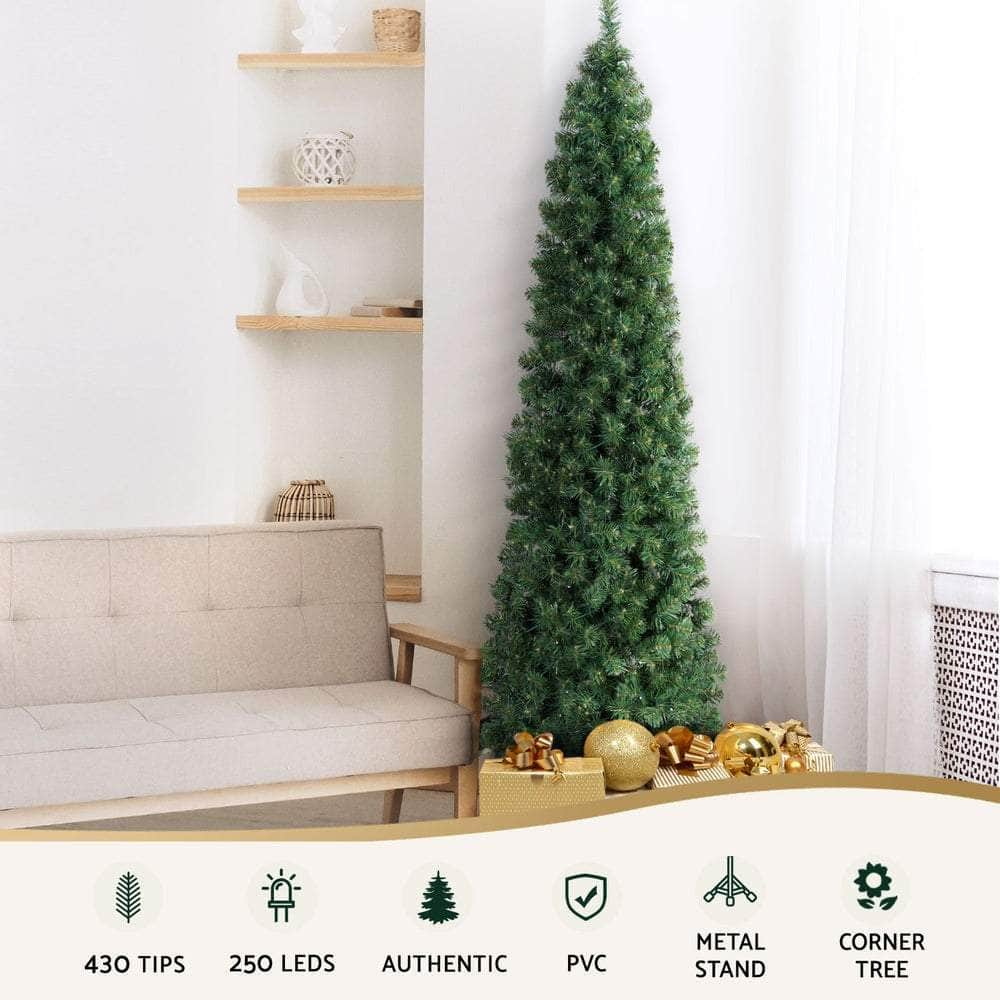 2.1m Corner Christmas Tree - 430 Tips Decoration