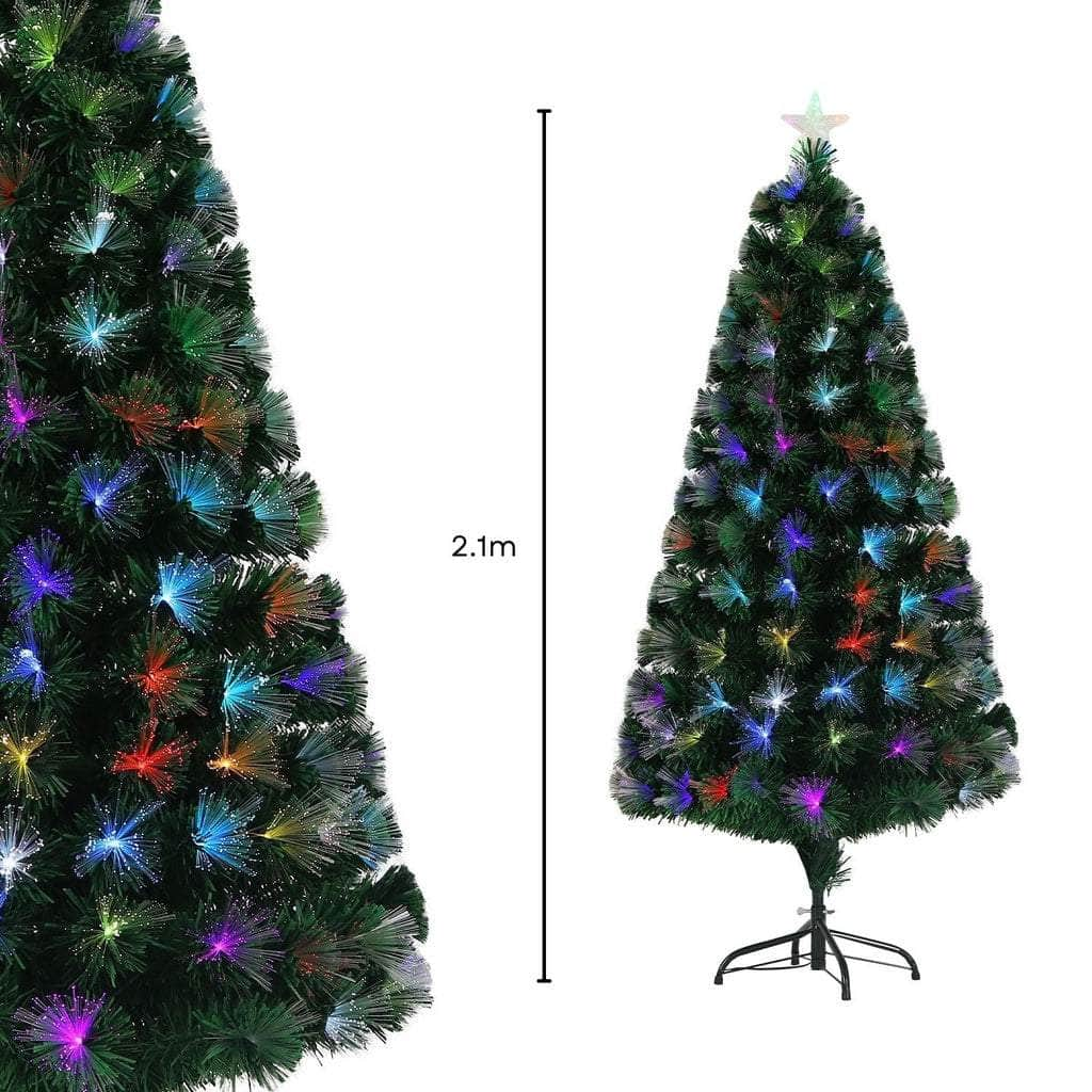 2.1m Fiber Optic Artificial Christmas Trees FS-TREE-03