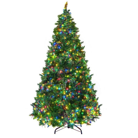 2.1m Multi-Color LED Christmas Tree - 8 Light Modes