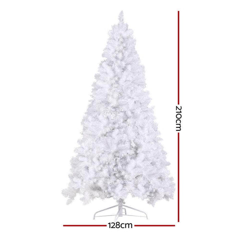 2.1m White LED Christmas Tree - 1260 Tips Decoration