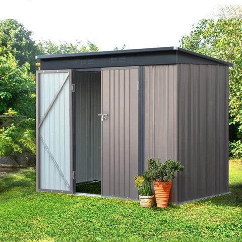 2.31X1.31M Metal Garden Shed With Double Door