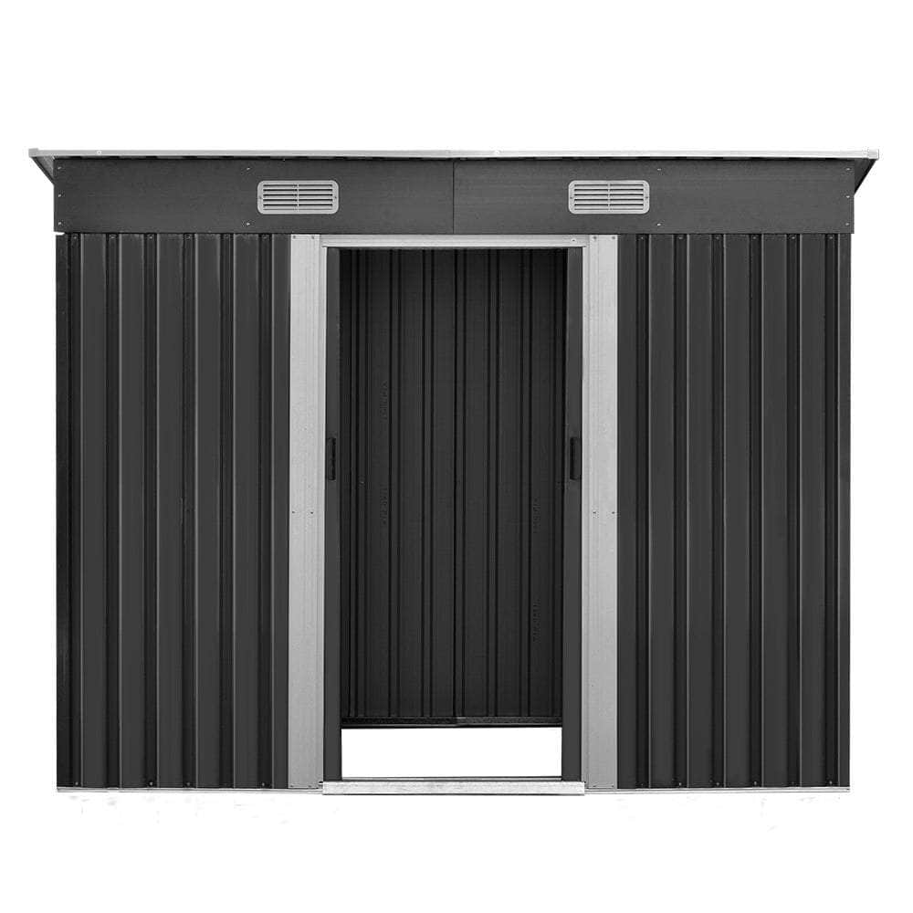 2.38X1.31M Metal Garden Shed With Sliding Door