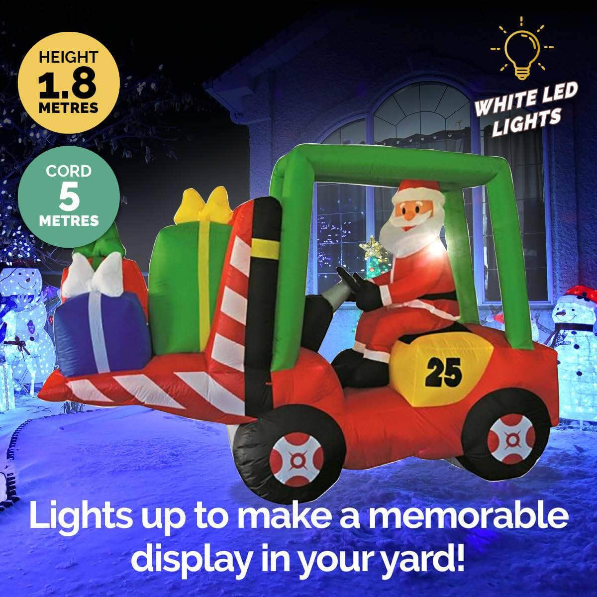 2.4 x 1.8m Santa & Forklift Built-In Blower LED Lighting