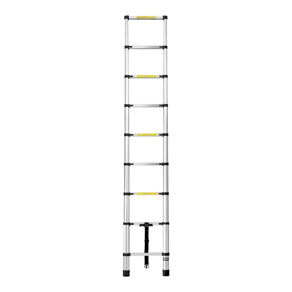 2.6M Telescopic Ladder Aluminium Extension Extendable Steps Adjustable Height