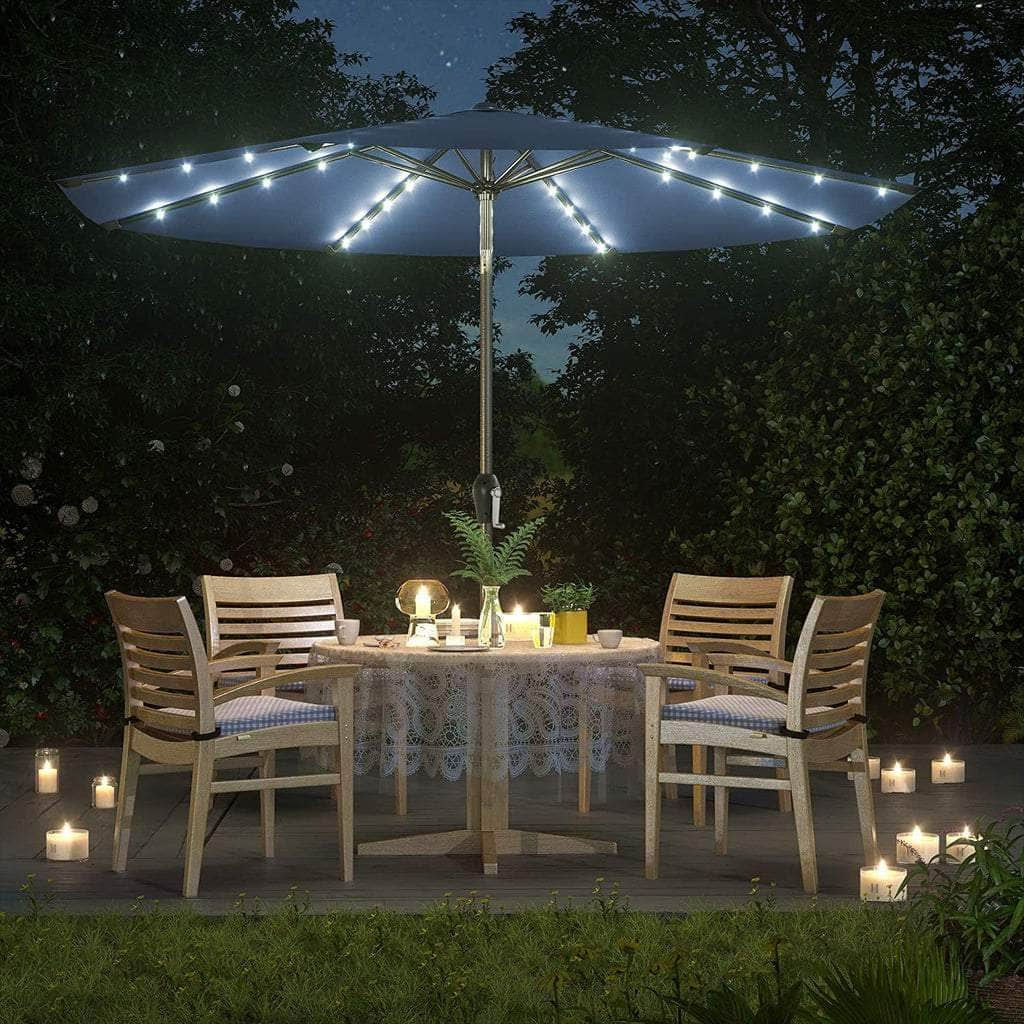 2.7M Patio Outdoor Table Umbrella White