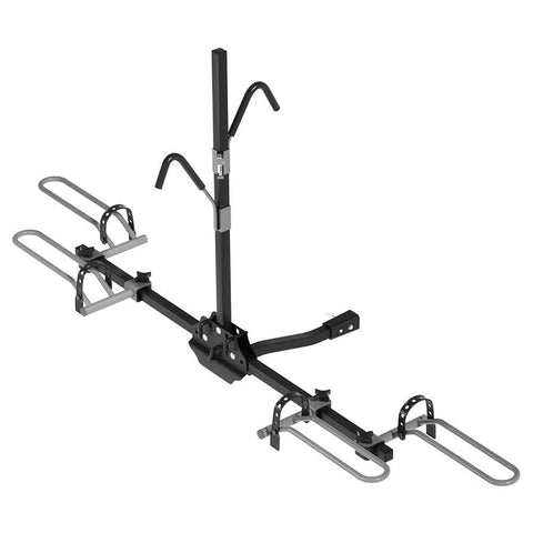 2-Bike Carrier Rack For 2 Hitch Mount - Foldable Black