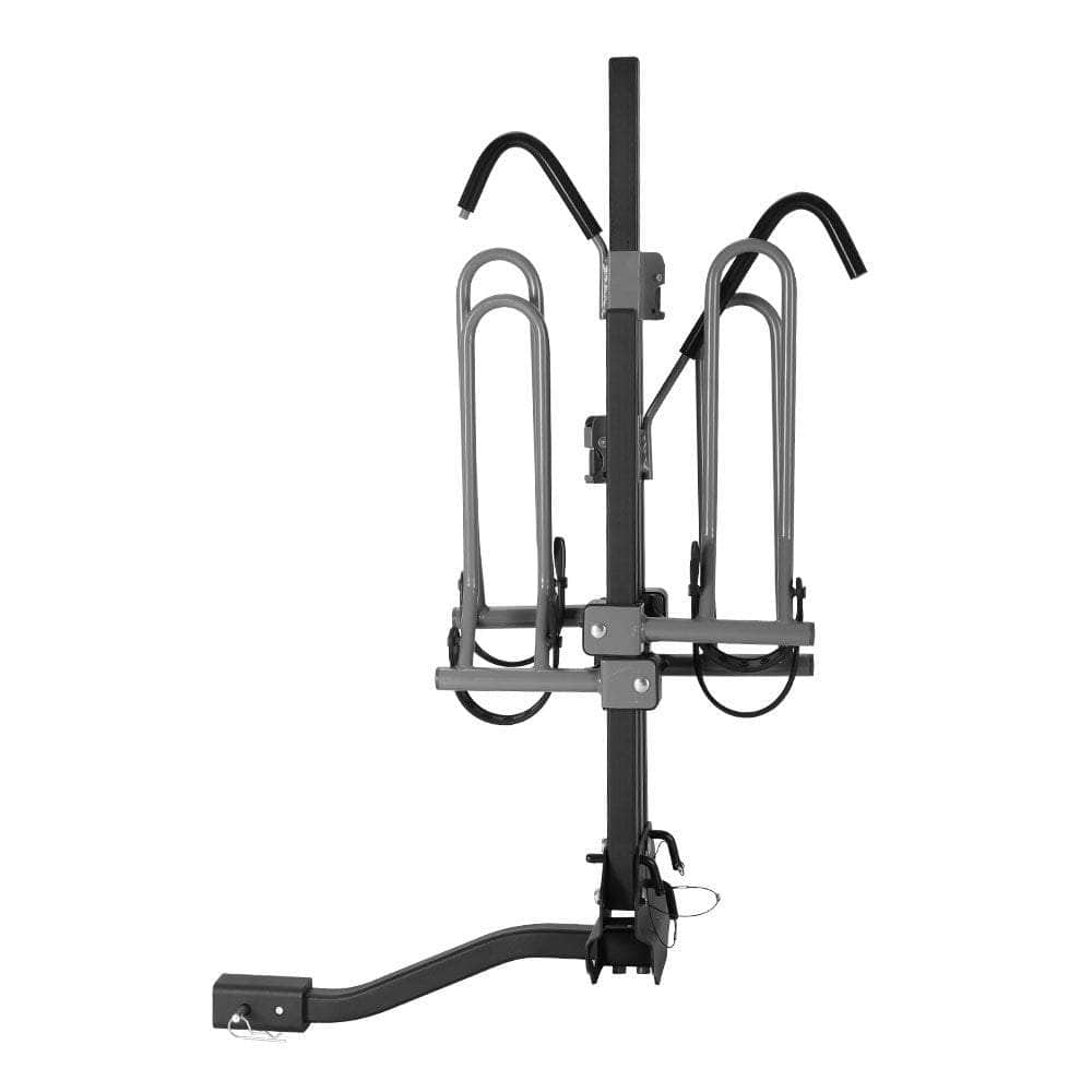 2-Bike Carrier Rack For 2 Hitch Mount - Foldable Black