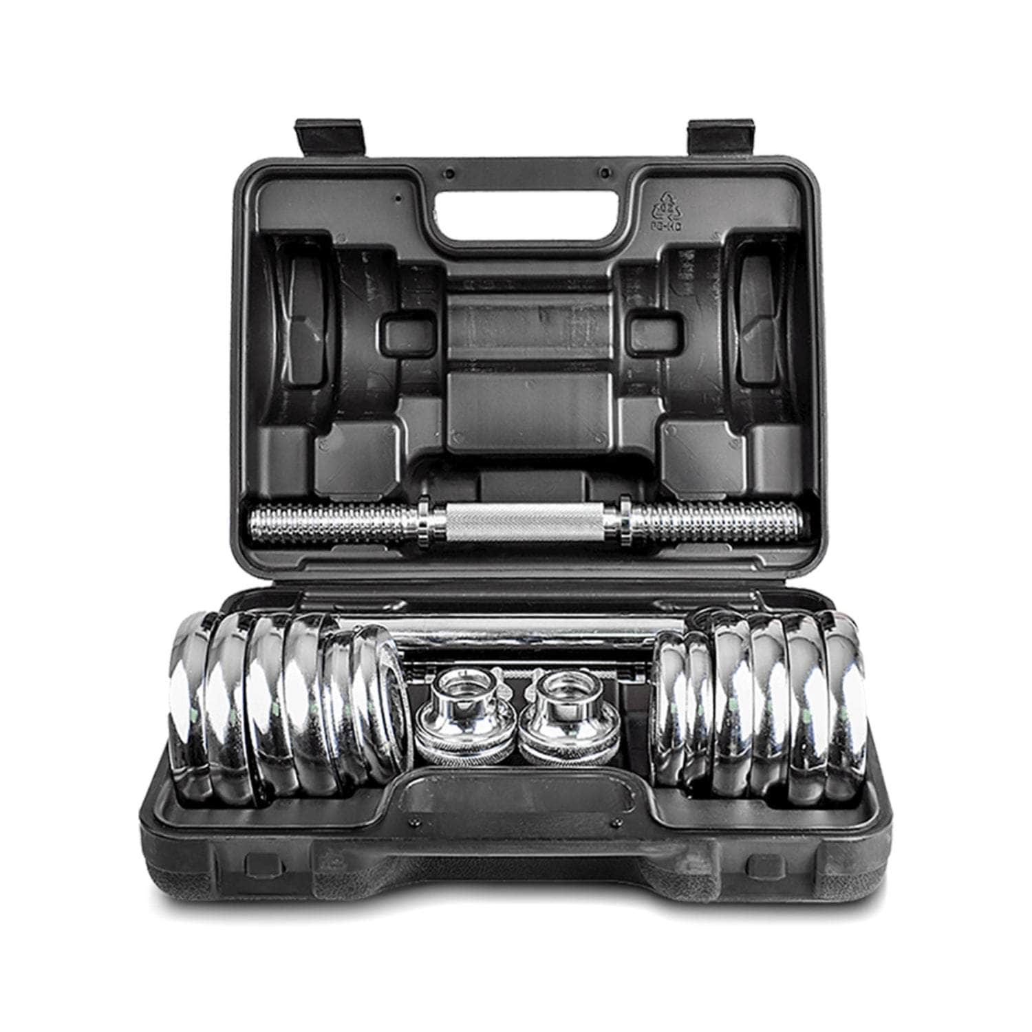 2-in-1 Dumbbell Barbell Set with Case 30kg