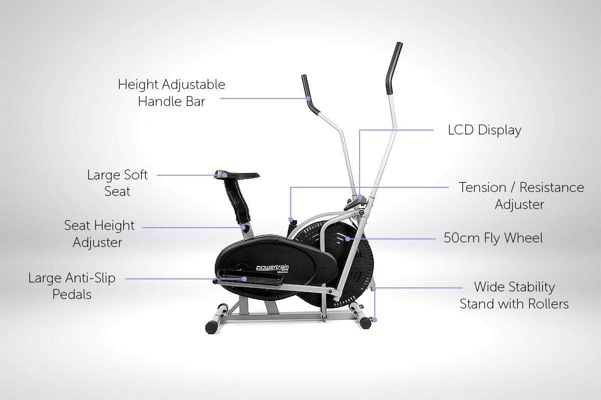 2-in-1 Elliptical Cross Trainer and Exercise Bike