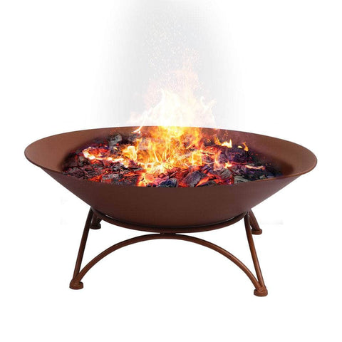 2 IN 1 Fire Pit Outdoor Pits Bowl Steel Rust