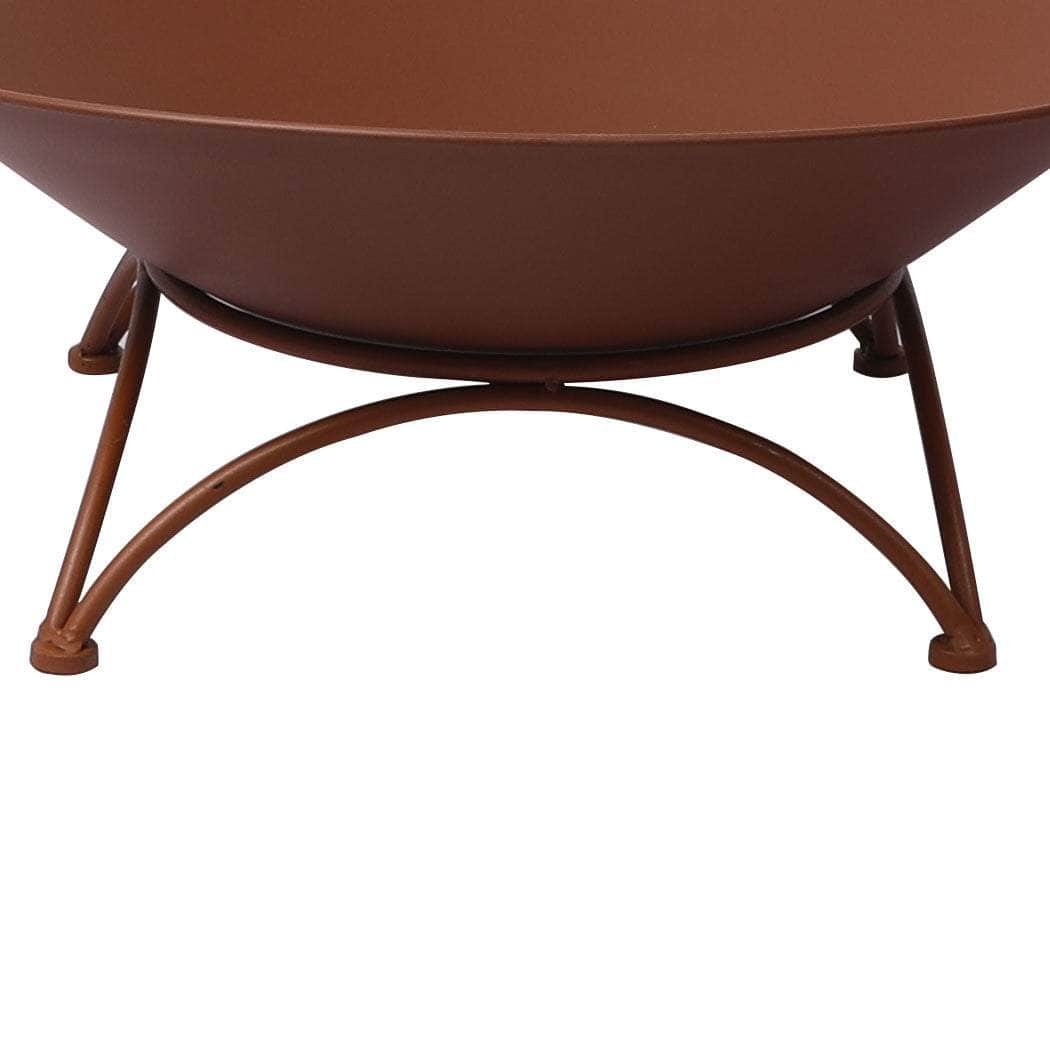 2 IN 1 Fire Pit Outdoor Pits Bowl Steel Rust