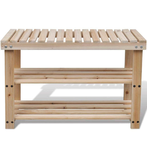 2-in-1 Wooden Shoe Rack With Bench Top Durable