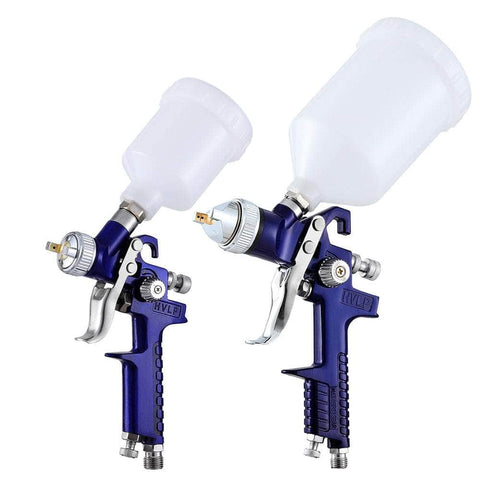 2-Pack HVLP Air Spray Guns with Gravity Feed Cup and Nozzles