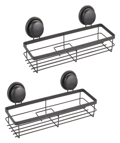 2 Pack Rectangular Corner Shower Caddy Shelf with Suction Cup