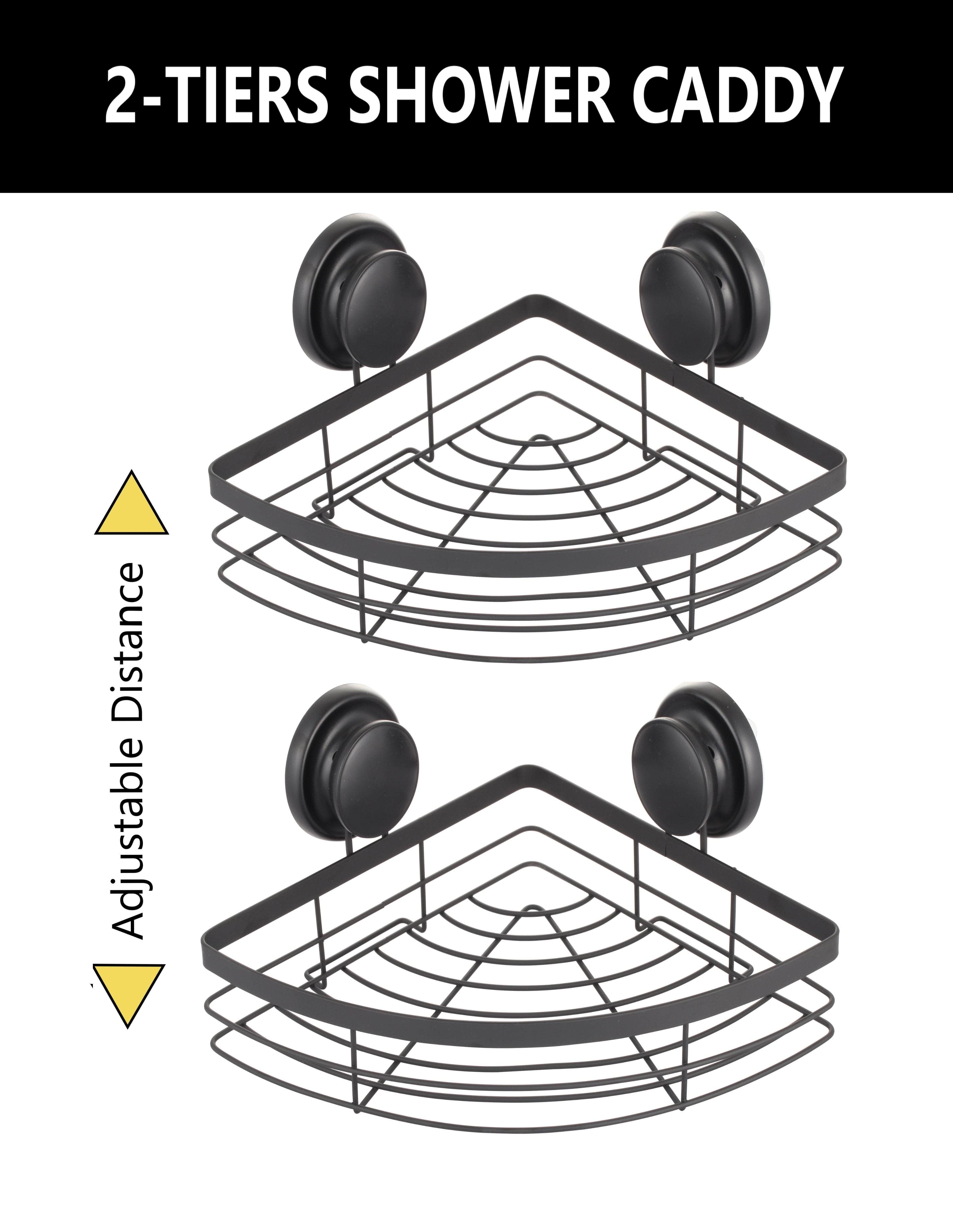 2 Pack Round Corner Shower Caddy Shelf