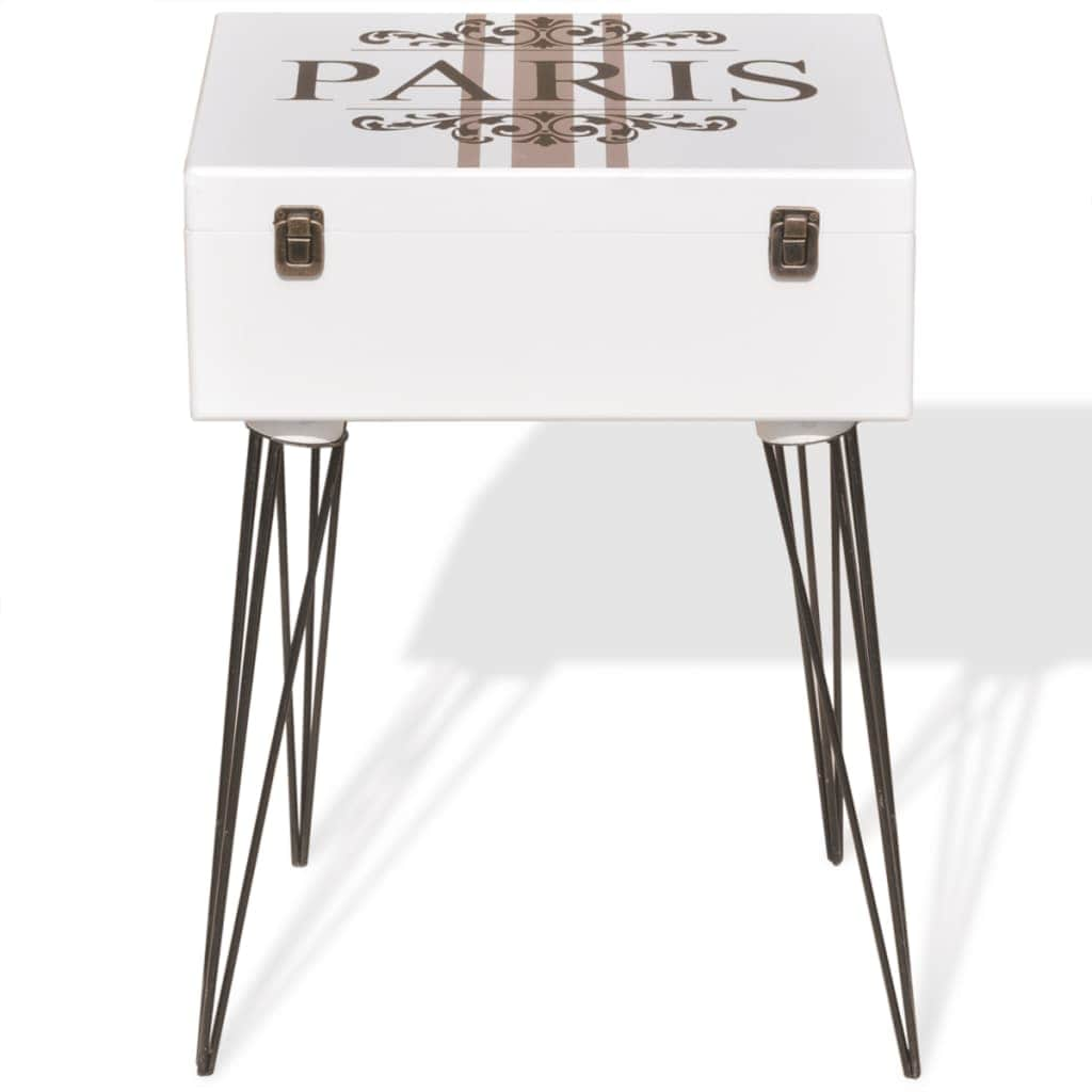 2 pcs Bedside Cabinets White