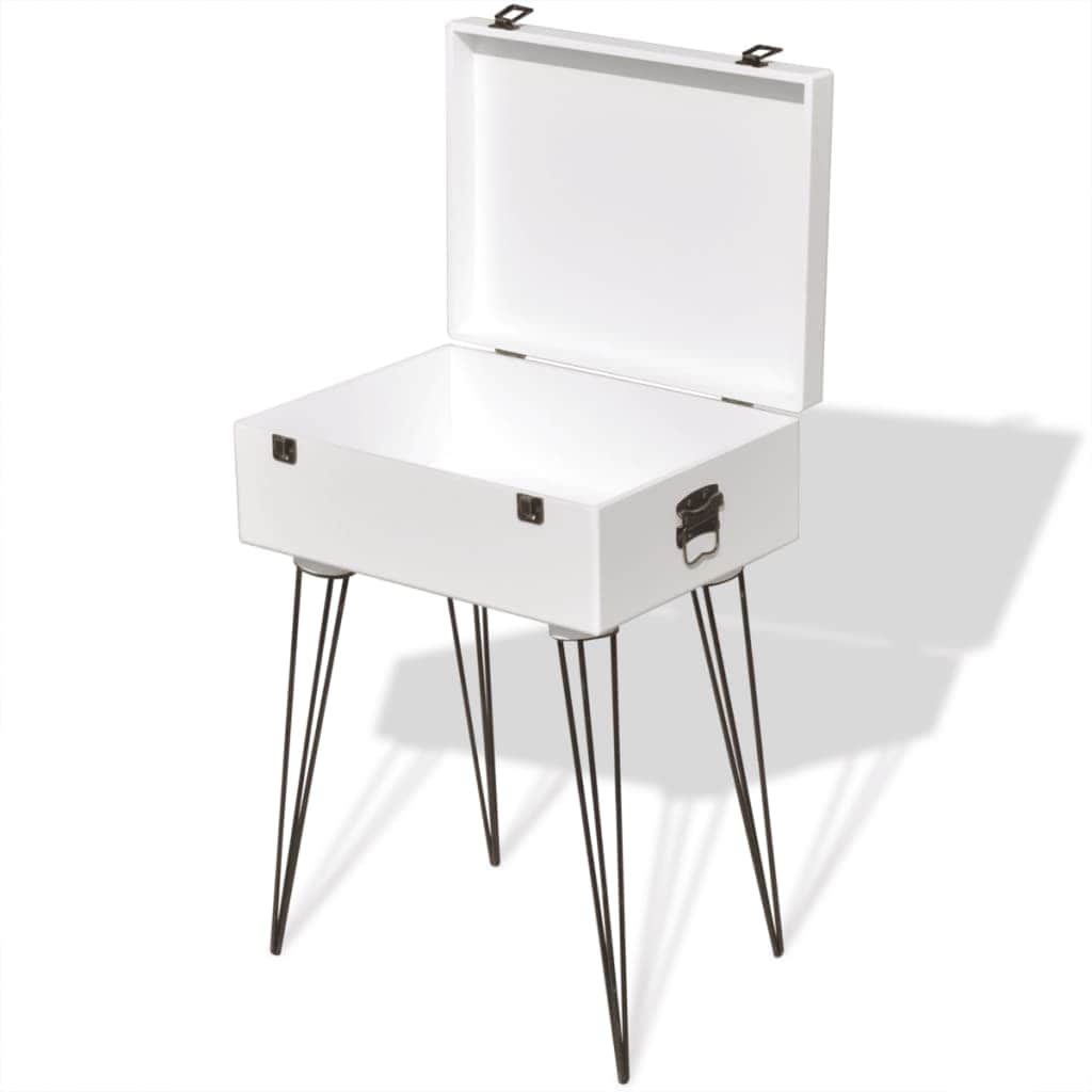 2 pcs Bedside Cabinets White