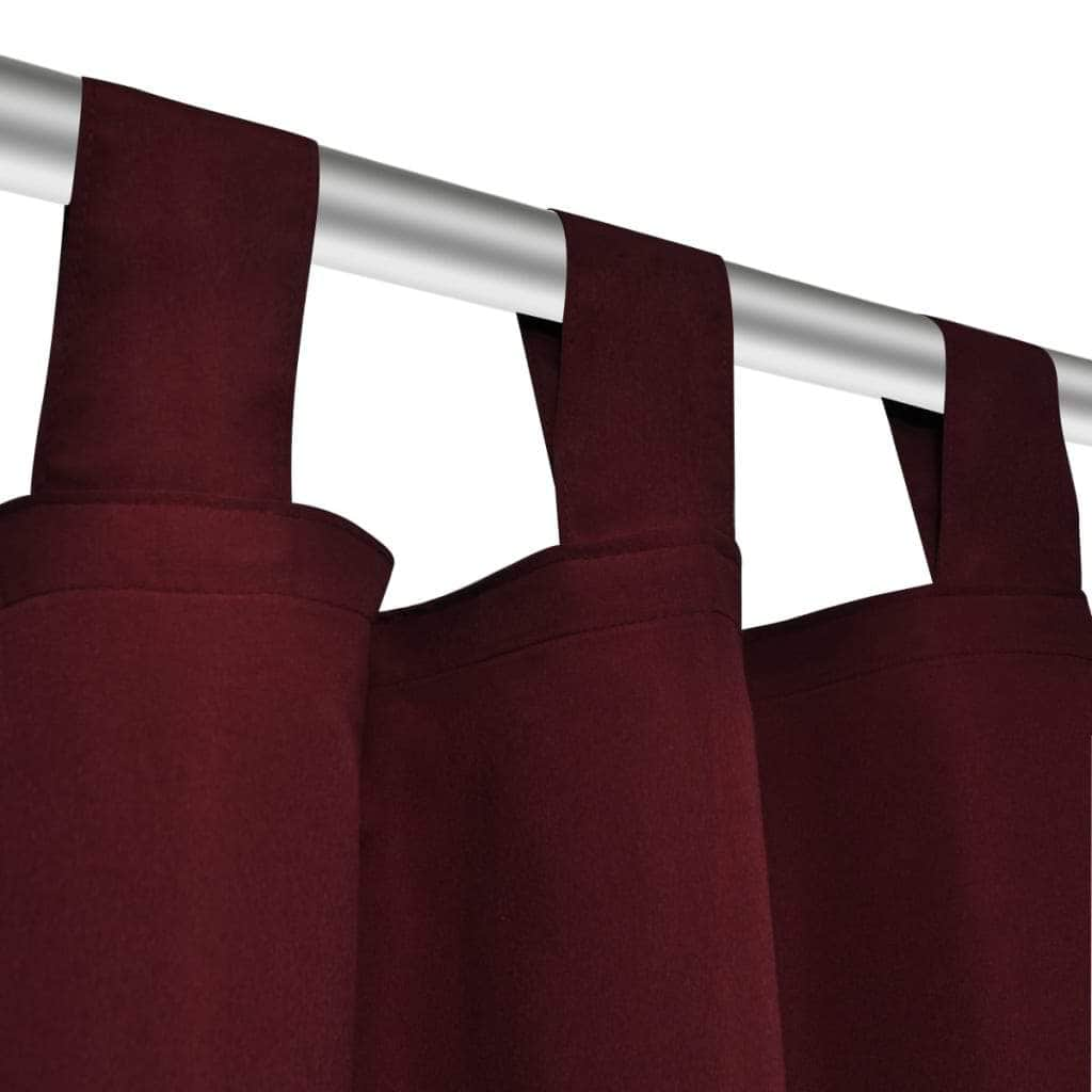 2 pcs Bordeau Micro-Satin Curtains with Loops