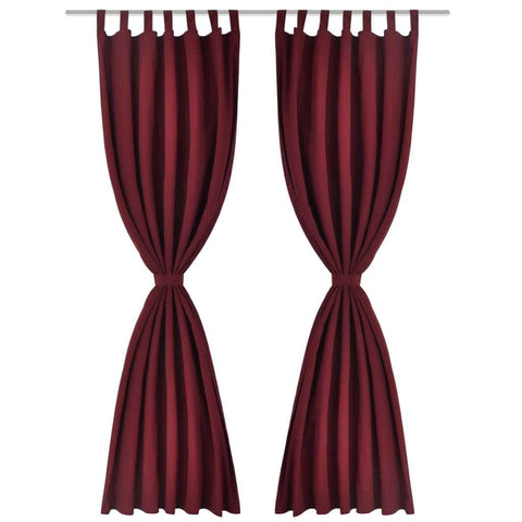 2 pcs Bordeau Micro-Satin Curtains with Loops