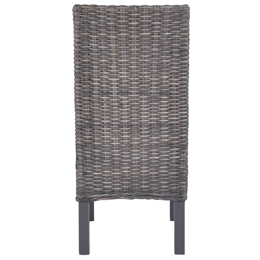 2 pcs Dining Chairs Brown