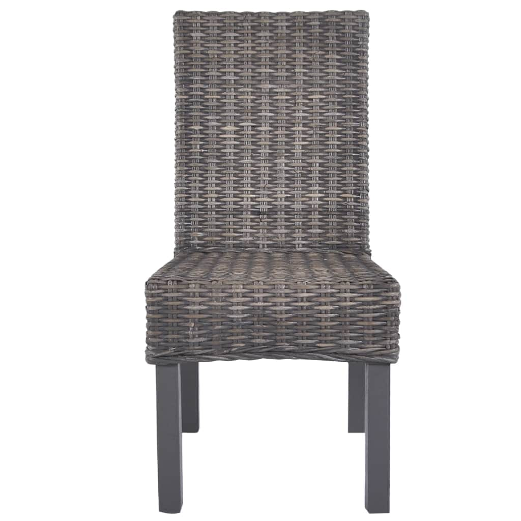 2 pcs Dining Chairs Brown