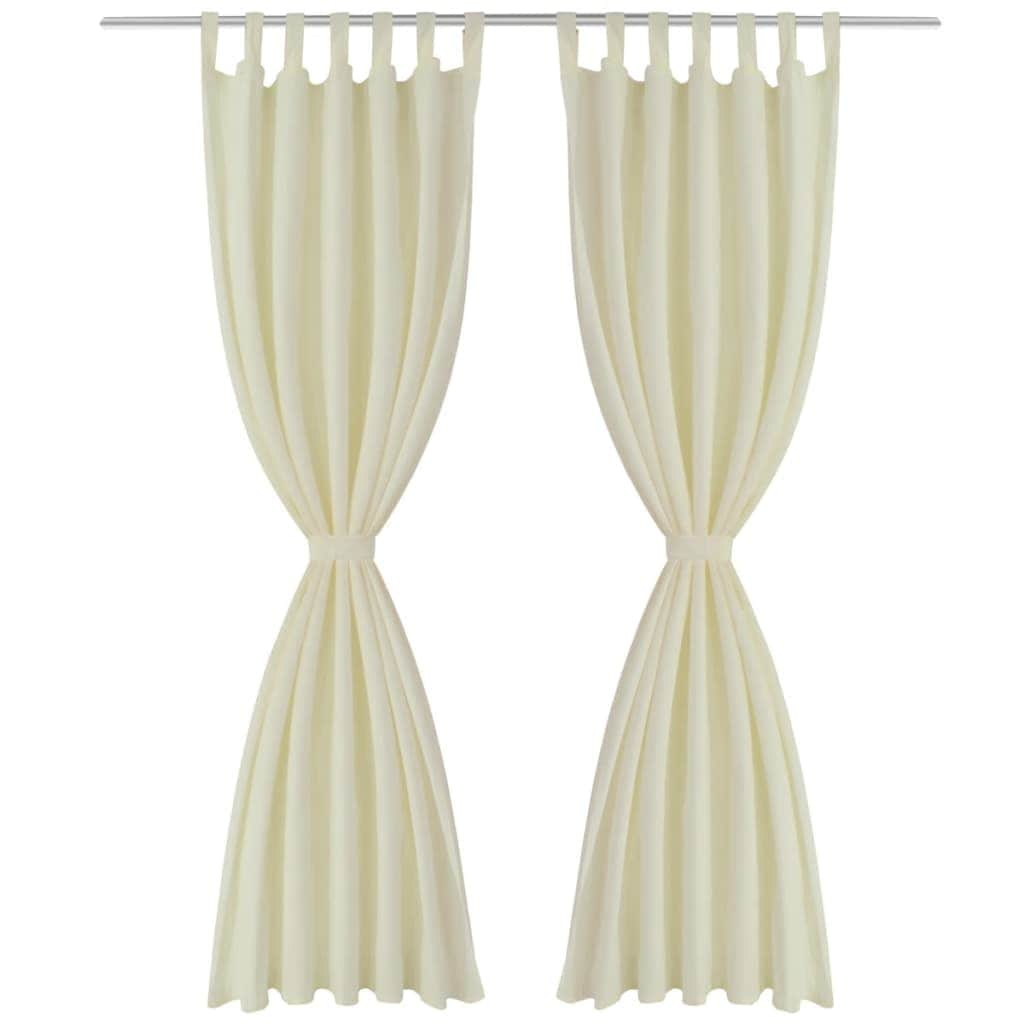 2 pcs Micro-Satin Curtains with Loops ( Cream )