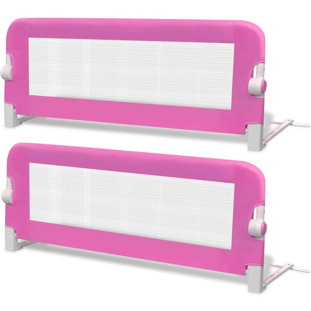 2 pcs Toddler Safety Bed Rail Pink