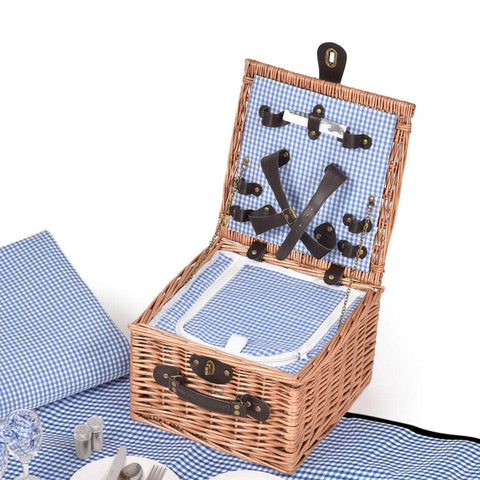 2-Person Picnic Basket Baskets Set Outdoor