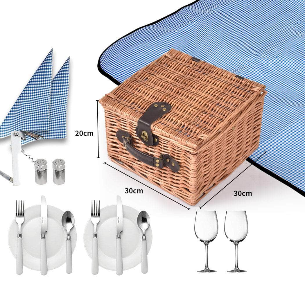 2-Person Picnic Basket Baskets Set Outdoor