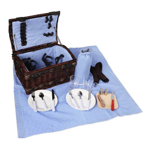 2 Person Picnic Basket Baskets Set Outdoor