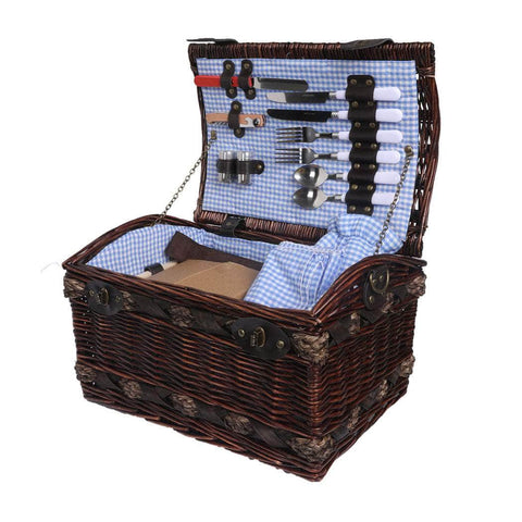 2 Person Picnic Basket Baskets Set Outdoor